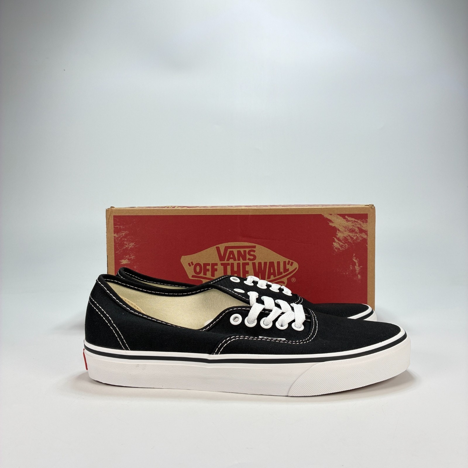 Vans Authentic Black Canvas Classic Low Top Skate Sneakers Shoes Women's Size 9